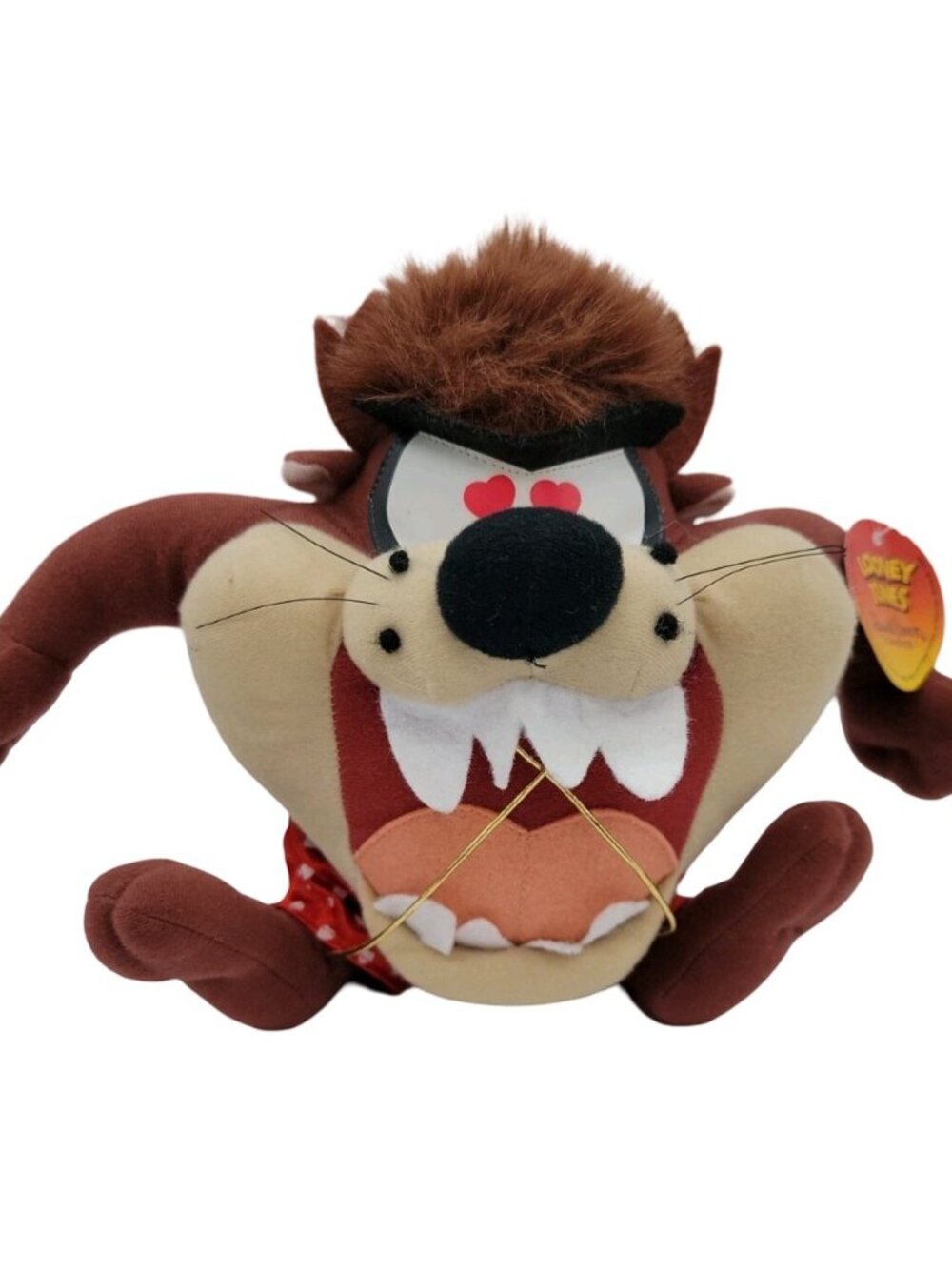 Looney Tunes Taz Plush Russell Stover Candy Lovestruck Heart Eyes NWT Vintage